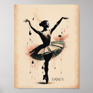 Vintager Balletttanz Poster