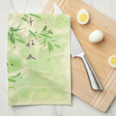 Vintager Bambus Handtuch (Viertel Falte)