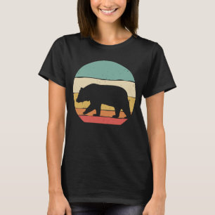 Vintager Bär für Retro Wild Animal Grizznbraun B T-Shirt