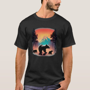 Vintager Bär in der Natur Tier Outdoor Grunge 1 T-Shirt