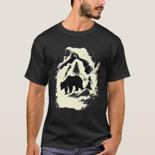 Vintager Bär in der Natur Tier Outdoor Grunge T-Shirt