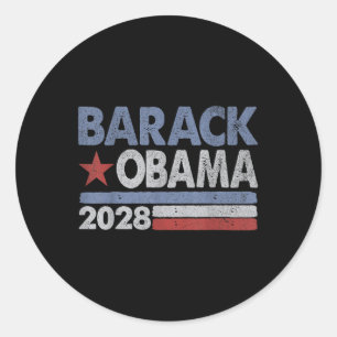 Vintager Barack Obama 2028 Obama für Präsident Ele Runder Aufkleber