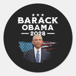 Vintager Barack Obama für Präsident 2028 - Obama 2 Runder Aufkleber