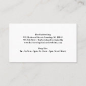 Vintager Barberstab | Haarschnitte und Shaves Visitenkarte (Rückseite)