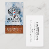 Vintager Barberstab | Haarschnitte und Shaves Visitenkarte (Vorne/Hinten)