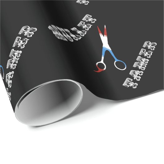 Vintager Barbier Geschenkpapier (Rolleneckpunkt)