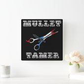 Vintager Barbier Quadratische Wanduhr (Zuhause)