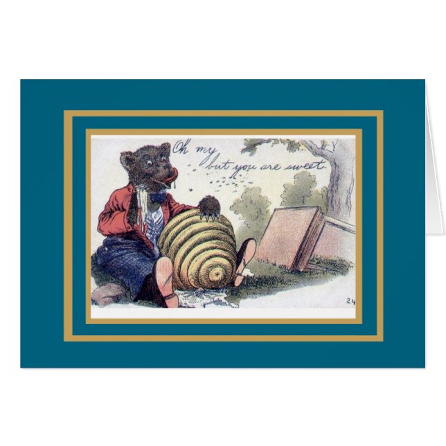 Vintager Bärenhonig Du bist süß (Vorderseite (Horizontal))