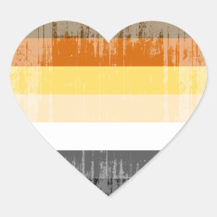 Vintager Bärenstolz Herz-Aufkleber