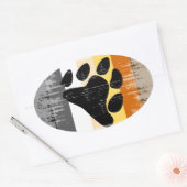 Vintager Bärenstolz Ovaler Aufkleber (Umschlag)