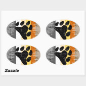 Vintager Bärenstolz Ovaler Aufkleber (Blatt)