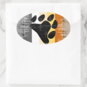 Vintager Bärenstolz Ovaler Aufkleber (Tasche)