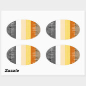 Vintager Bärenstolz Ovaler Aufkleber (Blatt)