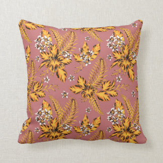 Vintager Barklappen-Look Mustard und Coral Pillow Kissen