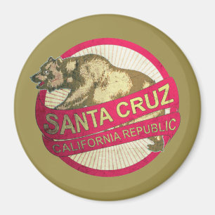 Vintager Bärnmagnet Santa Cruz Kalifornien Magnet