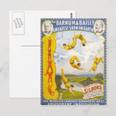 Vintager Barnum und Bailey Circus Postkarte (Vorne/Hinten)