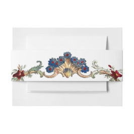 Vintager barocker Rokoko Farbflorale Border Einladungsbanderole