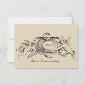 Vintager barocker Rokoko Vielen Dank (Rückseite)