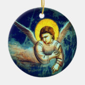 Vintager Barockgel Keramik Ornament (Vorne)