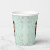 Vintager Barockkasten mit Herz Pappbecher (Rechts)