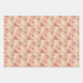 Vintager Barockmarsala und Golddamast Geschenkpapier Set (Vorderseite)