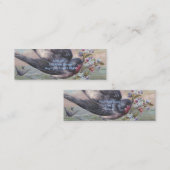 Vintager Barschschlamm und Blume Mini Visitenkarte (Vorne/Hinten)