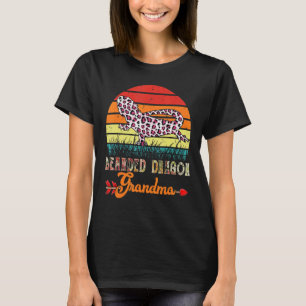 Vintager Bartdrache Oma Blume Leopardenbär T-Shirt