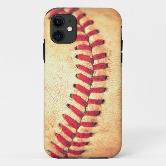 Vintager Basebalball Case-Mate iPhone Hülle (Rückseite)