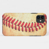 Vintager Basebalball Case-Mate iPhone Hülle (Rückseite (Horizontal))