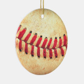 Vintager Basebalball Keramik Ornament (Rechts)