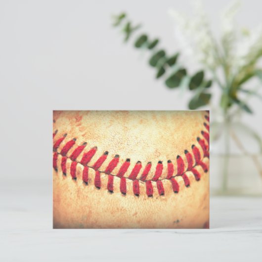 Vintager Basebalball Postkarte (Stehend Vorderseite)