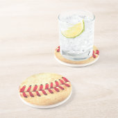 Vintager Basebalball Untersetzer (Seite)