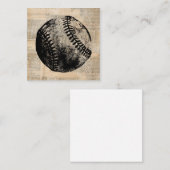 Vintager Baseball Art Illustration Newspaper Style Mitteilungskarte (Vorne/Hinten)
