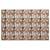 Vintager Baseball-Ball-Handschuhname und -nummer Stoff (Fat Quarter (45,7 x 55,9 cm))