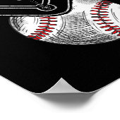 Vintager Baseball-Baseball-Player Poster (Ecke)