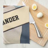 Vintager Baseball-Basketball, Stilkunst Geschirrtuch (Viertel Falte)