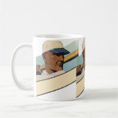 Vintager Baseball-Basketball, Stilkunst Kaffeetasse (Links)