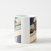 Vintager Baseball-Basketball, Stilkunst Kaffeetasse (Mittel)