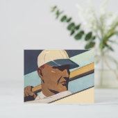 Vintager Baseball-Basketball, Stilkunst Postkarte (Stehend Vorderseite)