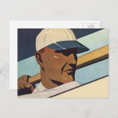 Vintager Baseball-Basketball, Stilkunst Postkarte (Vorne/Hinten)