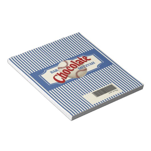Vintager Baseball Chocolate Bar Wrapper Notizblock (angewinkelt)