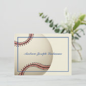 Vintager Baseball Danke, dass Sie eine Flachkarte Dankeskarte (Stehend Vorderseite)