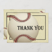 Vintager Baseball Danke, dass Sie eine Flachkarte Dankeskarte (Vorne/Hinten)