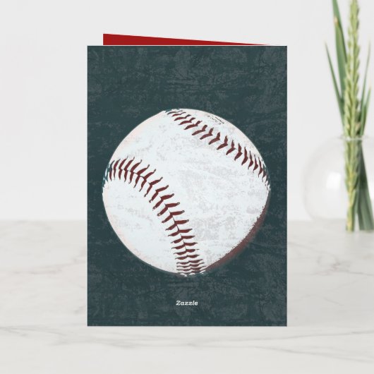 Vintager Baseball - danke für die Spielkarte (Rückseite)