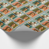 Vintager Baseball: Große Liga 1910 Geschenkpapier (Ecke)