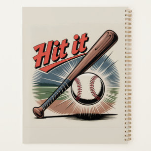 Vintager Baseball "Hit It" Retro Sports Planer