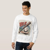 Vintager Baseball "Hit It" Retro Sports Sweatshirt (Vorne ganz)