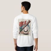 Vintager Baseball "Hit It" Retro Sports Sweatshirt (Schwarz voll)