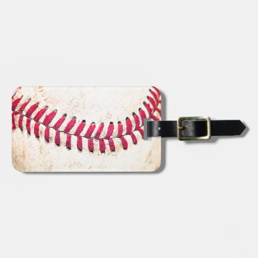 Vintager Baseball-individueller Name Gepäckanhänger (Vorderseite horizontal)