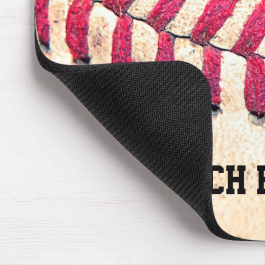 Vintager Baseball-individueller Name Mousepad (Ecke)
